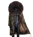 Carmen Charlott Men Fox Fur Parka Camouflage AW21