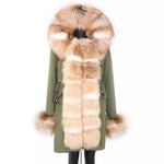 Carmen Charlott Luxury Fox Fur Edition Parka Green AW21