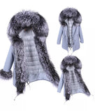 Carmen Charlott Duck Down Coat with Fox Fur AW22