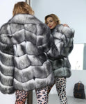 Carmen Charlott Luxury Fox Fur Coat - Marmor AW22