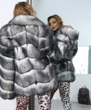 Carmen Charlott Luxury Fox Fur Coat - Marmor AW22
