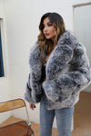 Carmen Charlott Luxury Fox Fur Coat Ice AW22