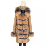 Carmen Charlott Luxury Fox Fur Edition Parka Beige AW21